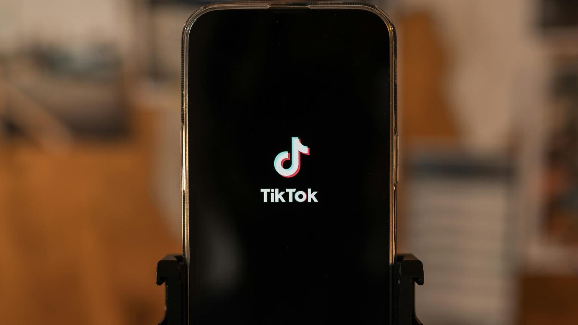 TikTok advertising creative displayed on smartphone screen